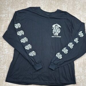 Black Long Sleeve Graphic Shirt